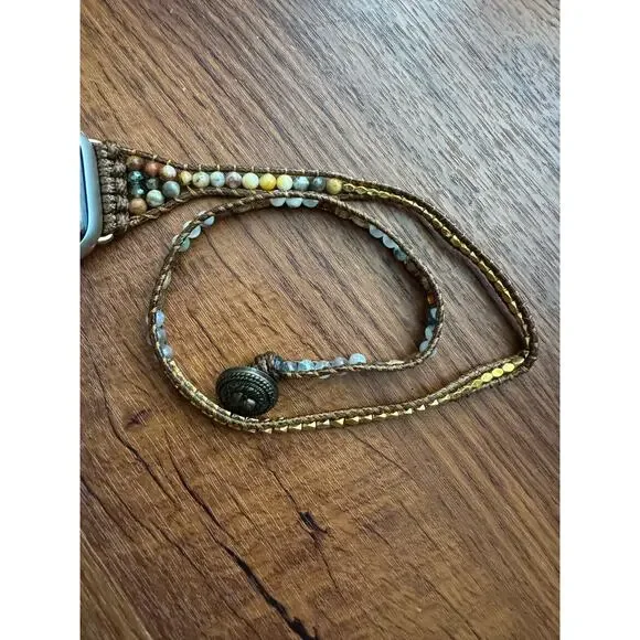 Beaded Apple Watch Bracelet Neutral Colors no watch - Picture 4 of 8